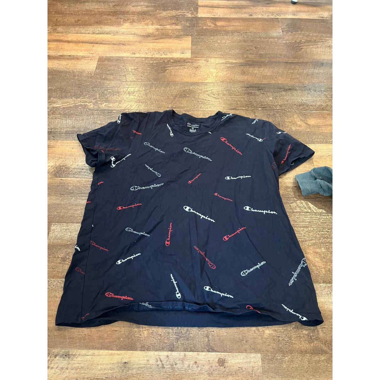 Womens Champion All Over Print Short Sleeve T Shirt. Depop