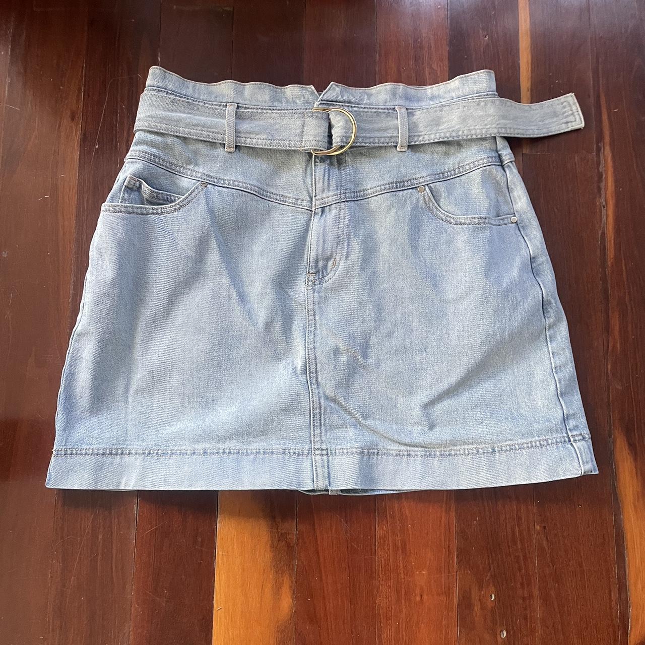 Short Sleeve Denim Dress Zara Witchery Yoke Front Light Blue Denim