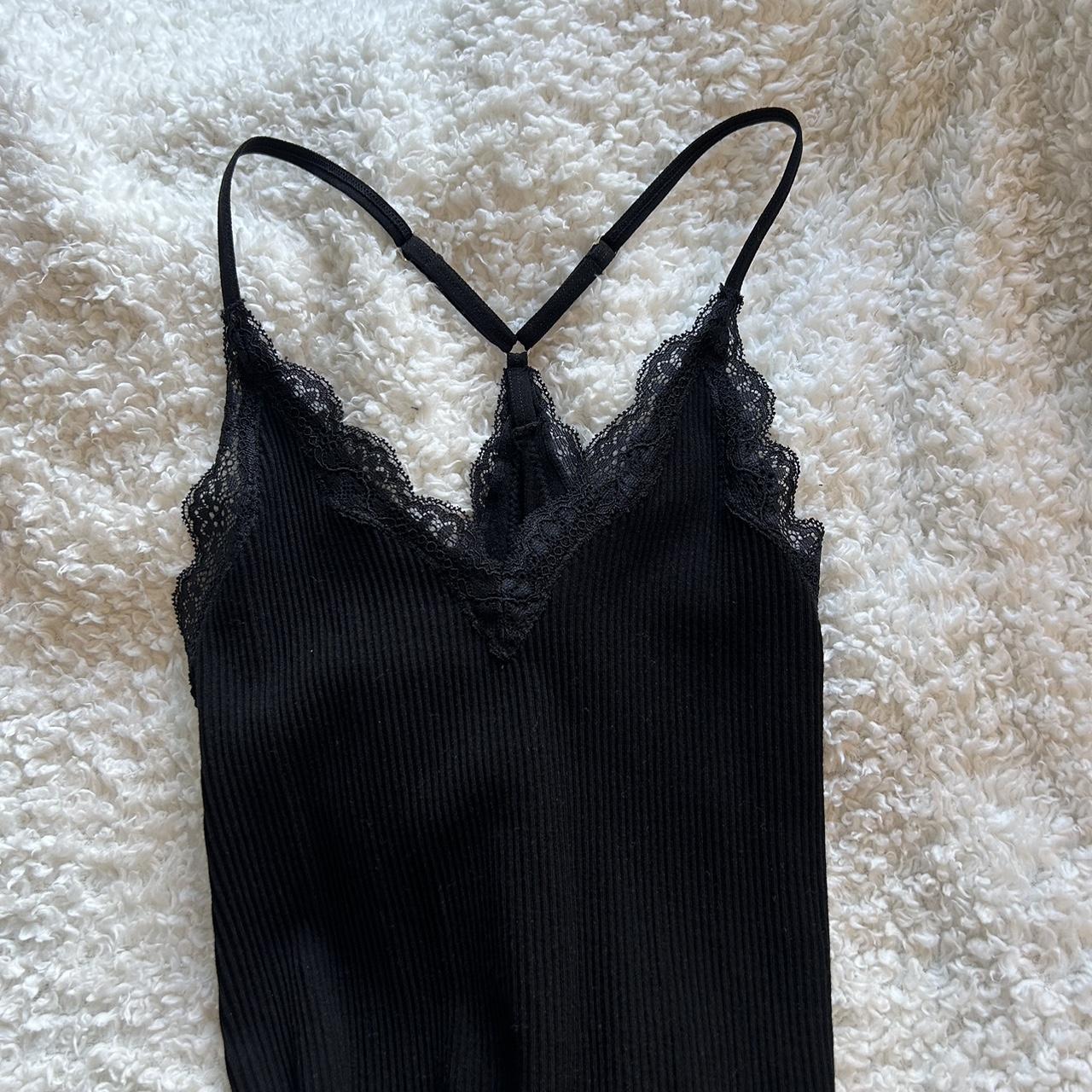 Lace Black Padded Bra Thong Bodysuit i accept - Depop