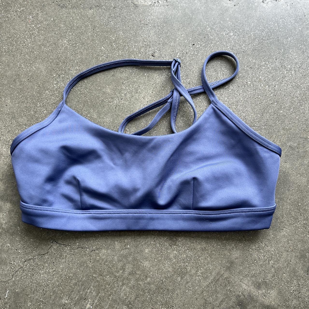 Alo yoga Air lift intrigue Bra color: infinity blue... - Depop