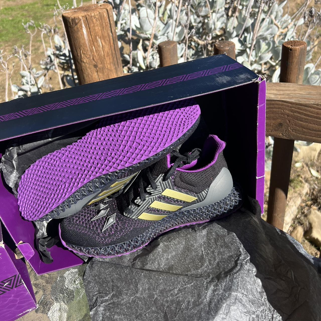 Wakanda Adidas Ultra 4d Black Purple ADIDAS Ultra × MARVEL BLACK
