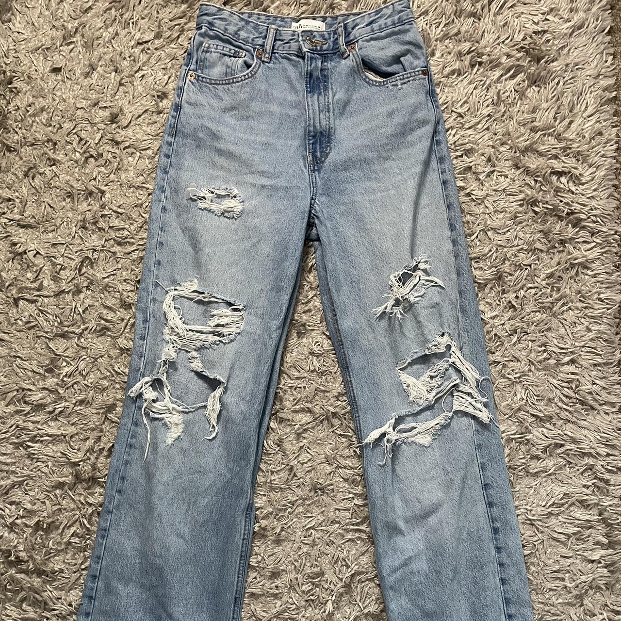 ZARA baggy 90s jeans • not accepting pay pal • size... - Depop