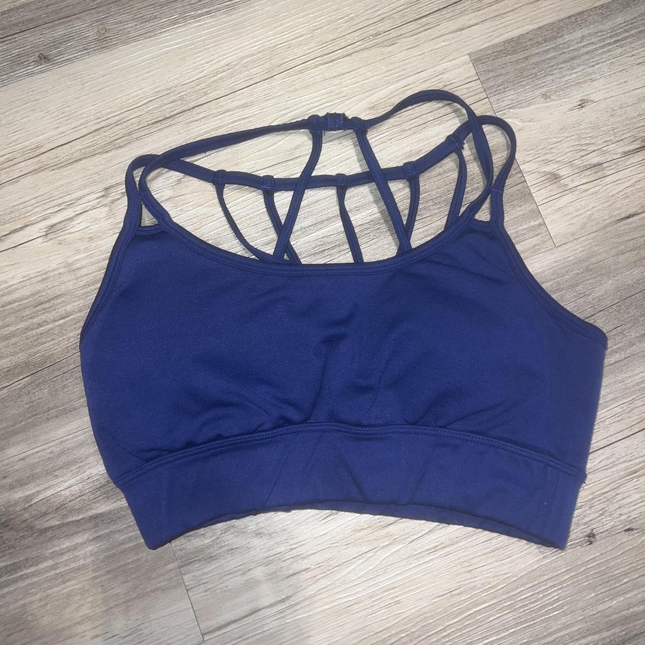 Blue strappy-top - Depop