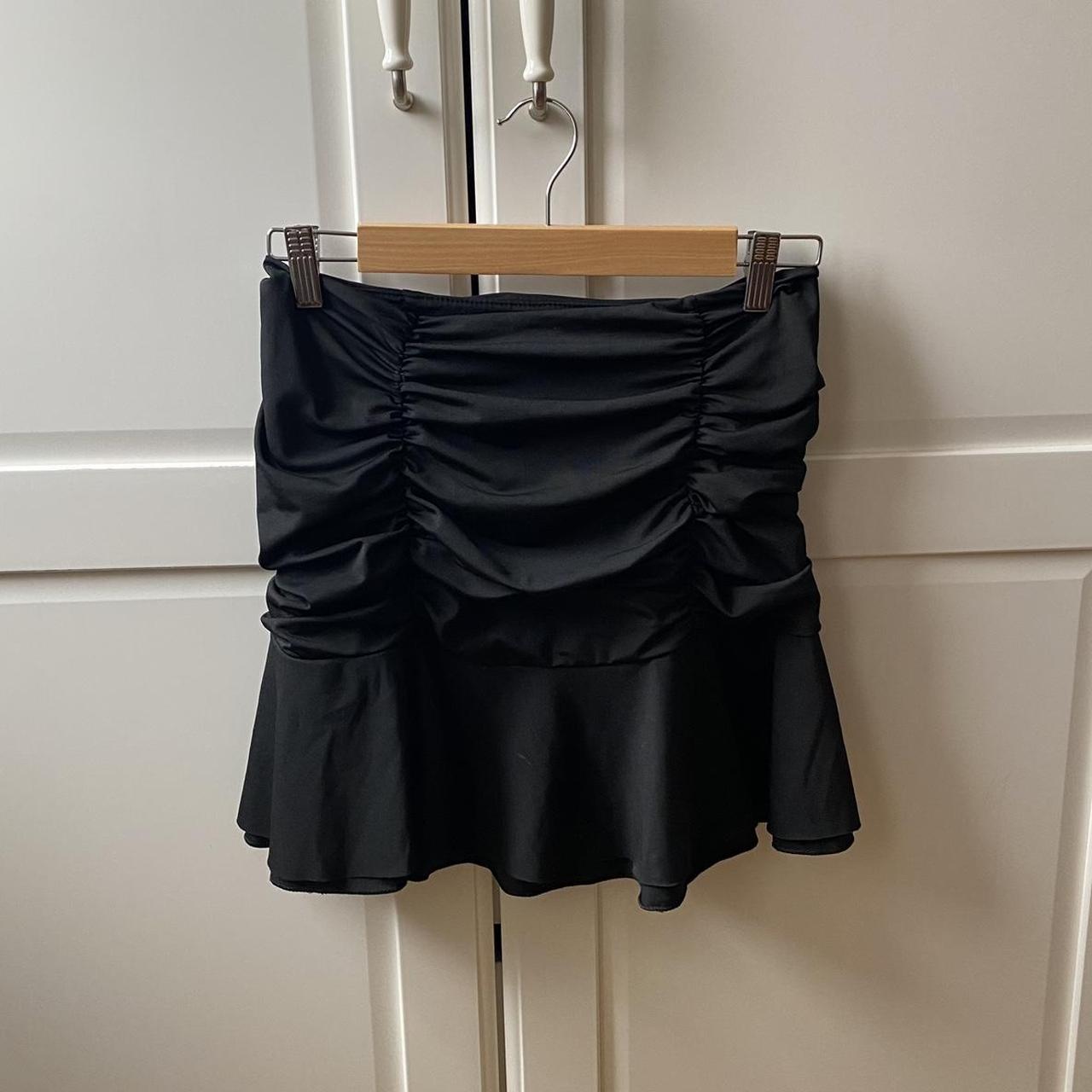 Black mini skirt I.AM.GIA dupe Ruffles/ruching make... Depop