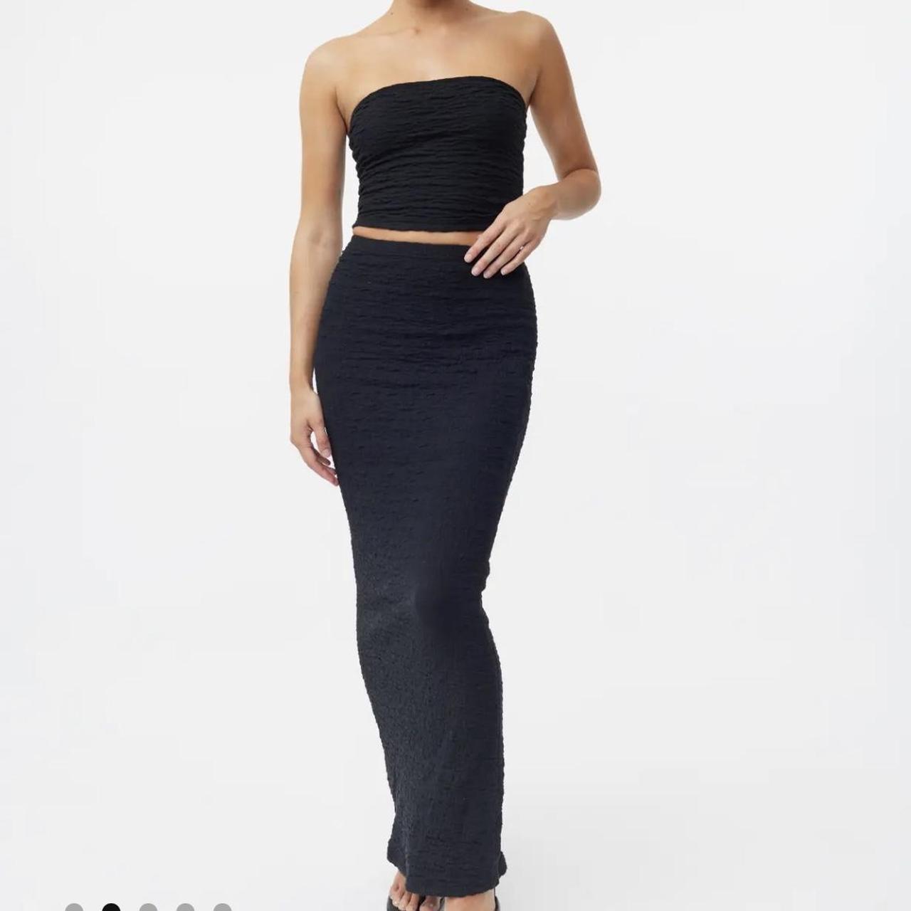 glassons black maxi skirt and bandeau set can be... Depop