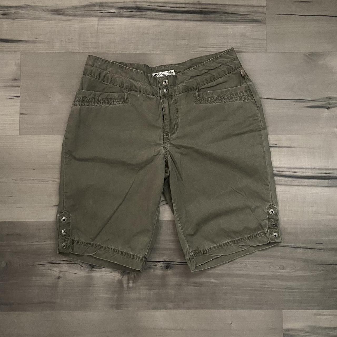 Columbia Sportswear Men's Green and Khaki Shorts | Depop