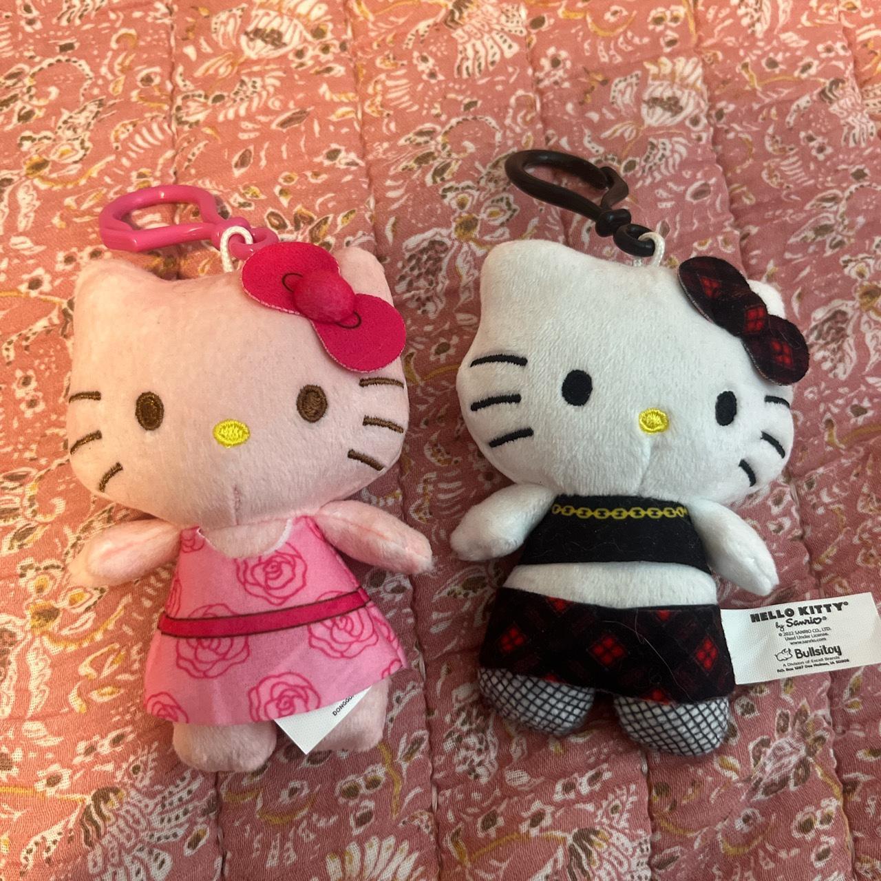 (2) hello kitty plush keychains, no flaws, one has a... Depop