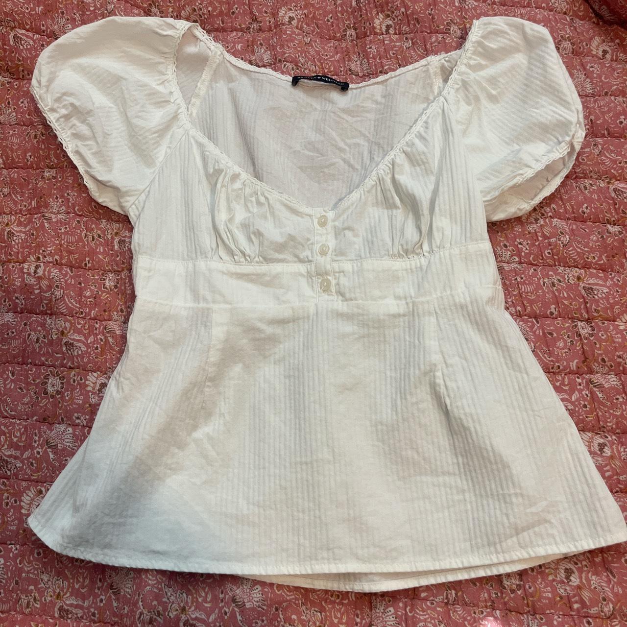 brandy melville blair top, one size best fits xs-s,... - Depop