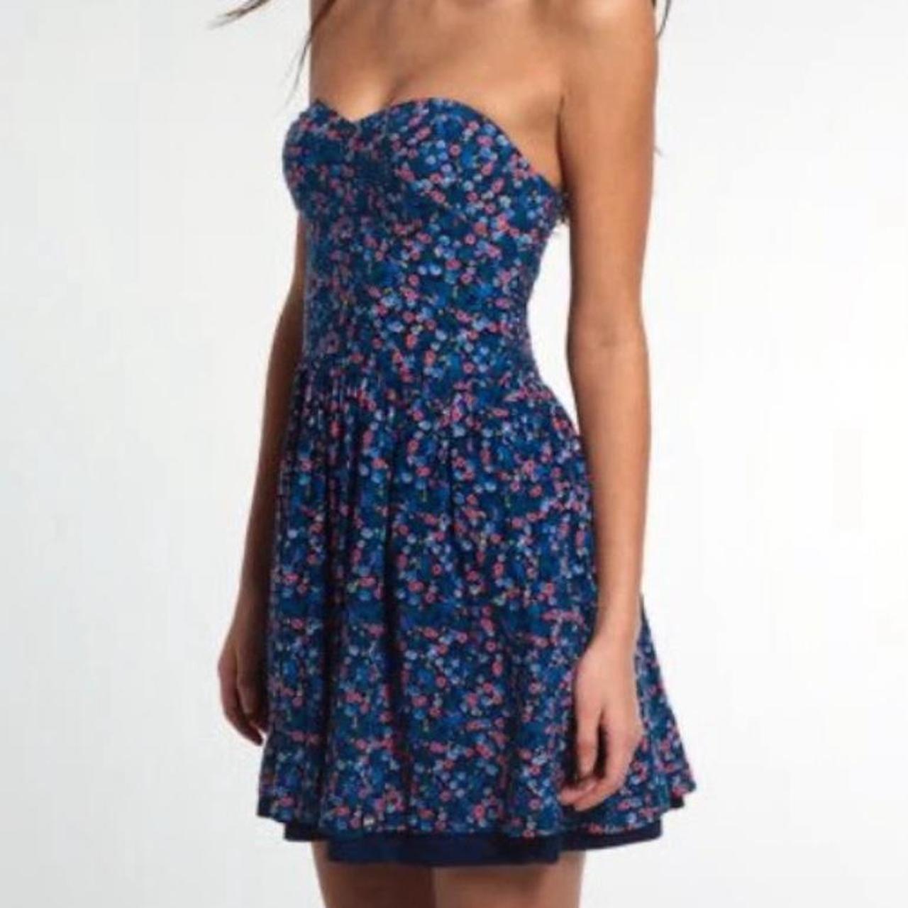 Vintage superdry strapless Blue and pink Depop