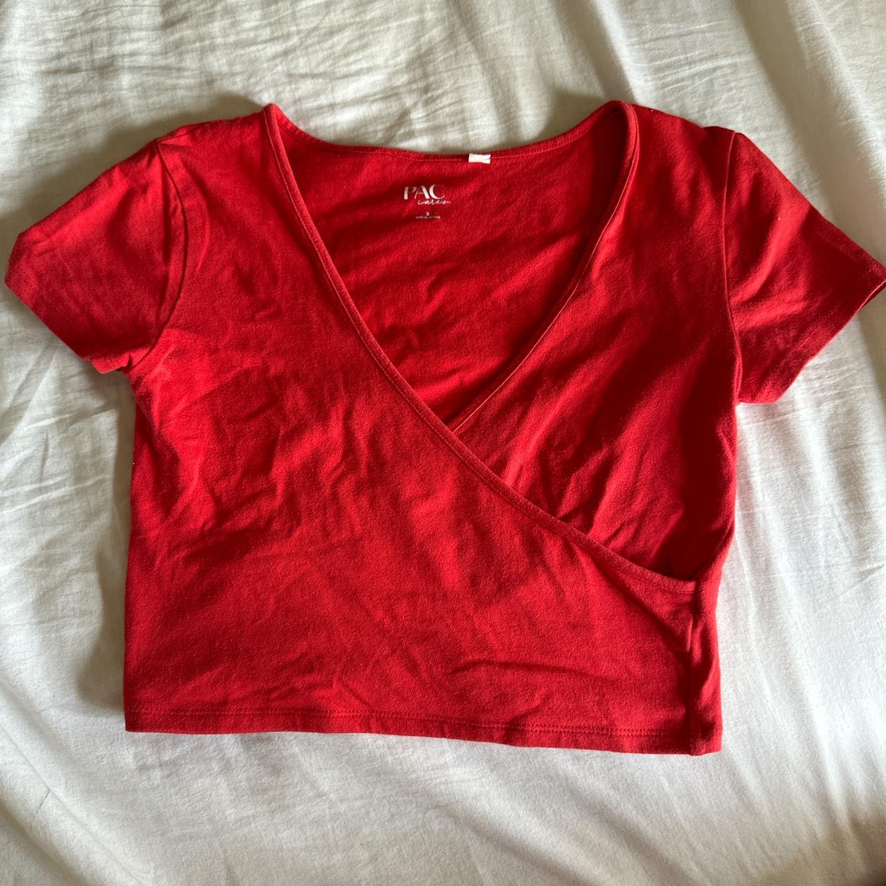 Pacsun Cropped Red Top Pacsun Pac Sun Red Top Depop 