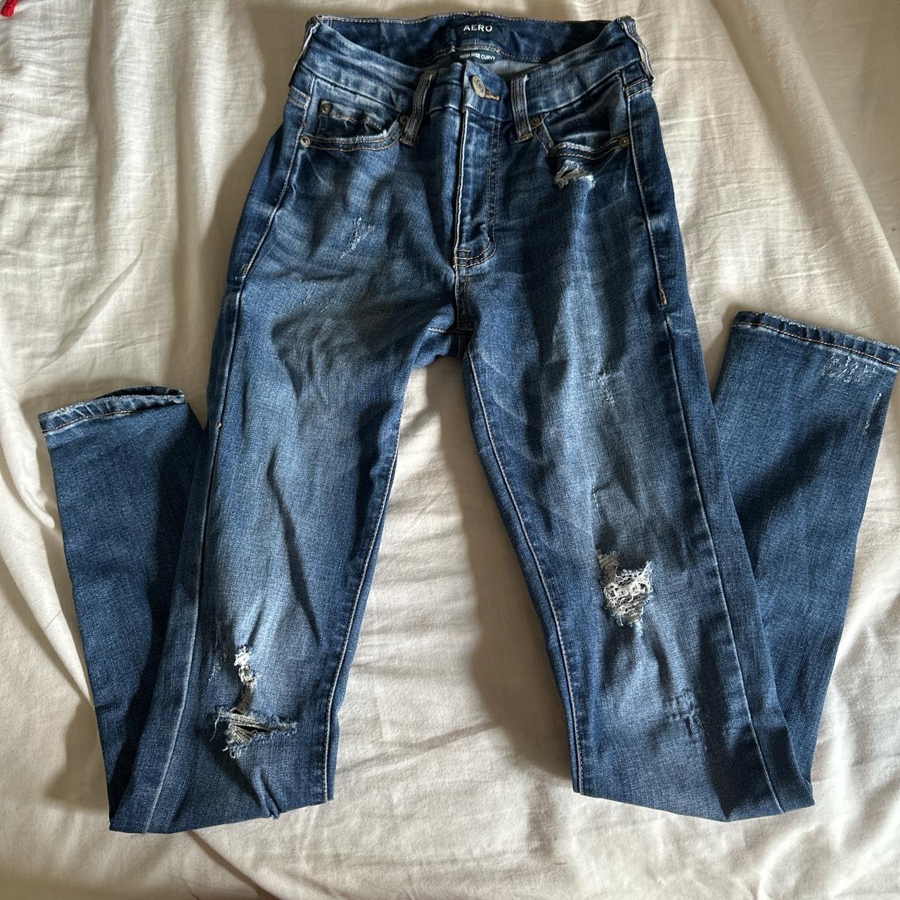 Aeropostale Women's Blue Jeans | Depop