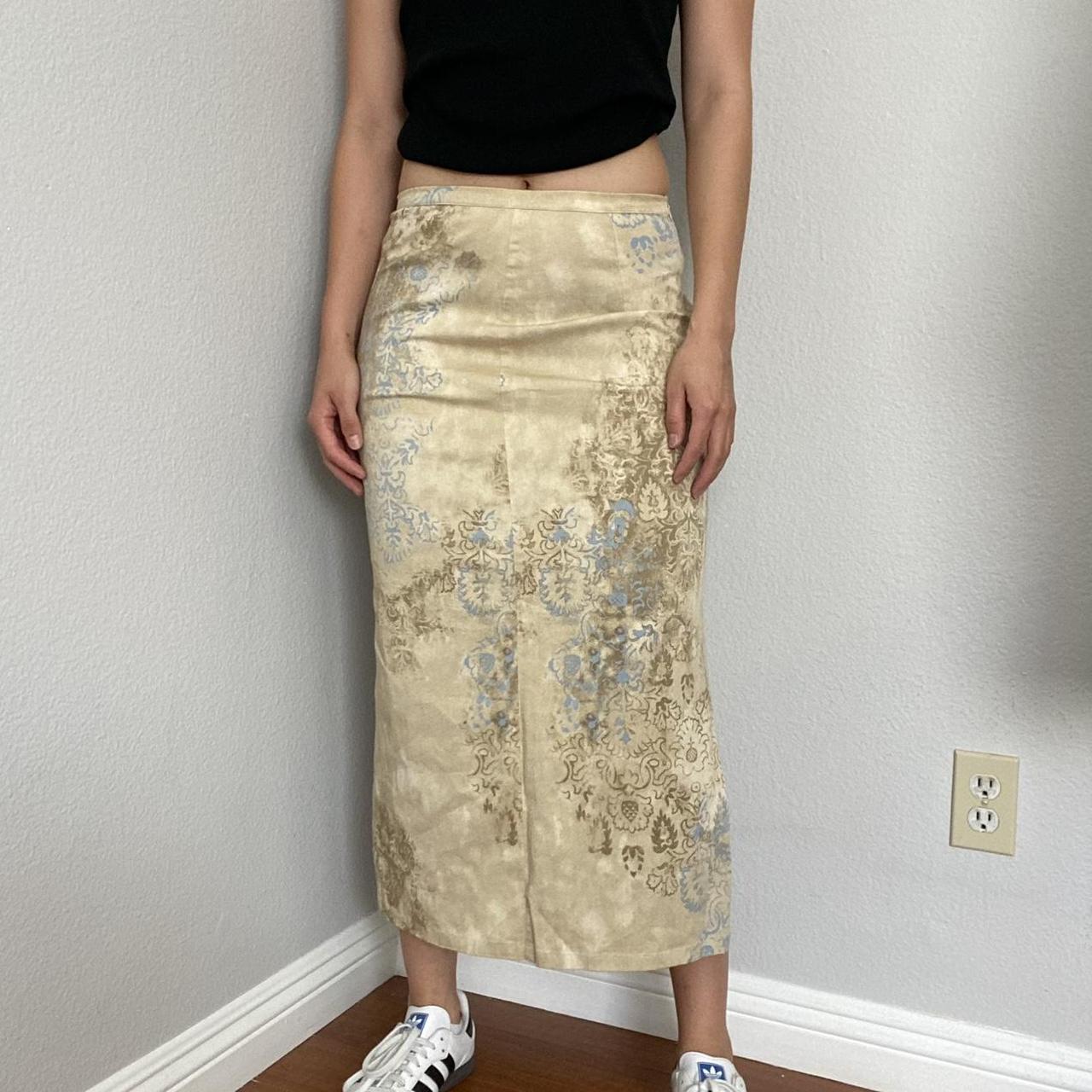 Insane Vintage Renaissance Midi Skirt Paisley... - Depop