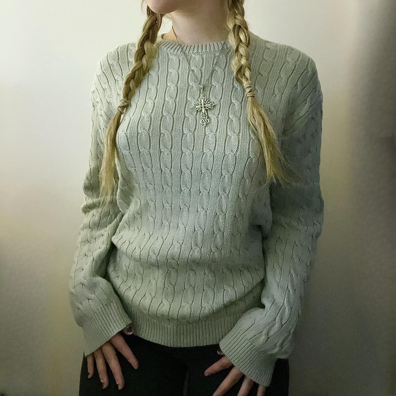 Brandy Melville Women's Green Jumper Depop