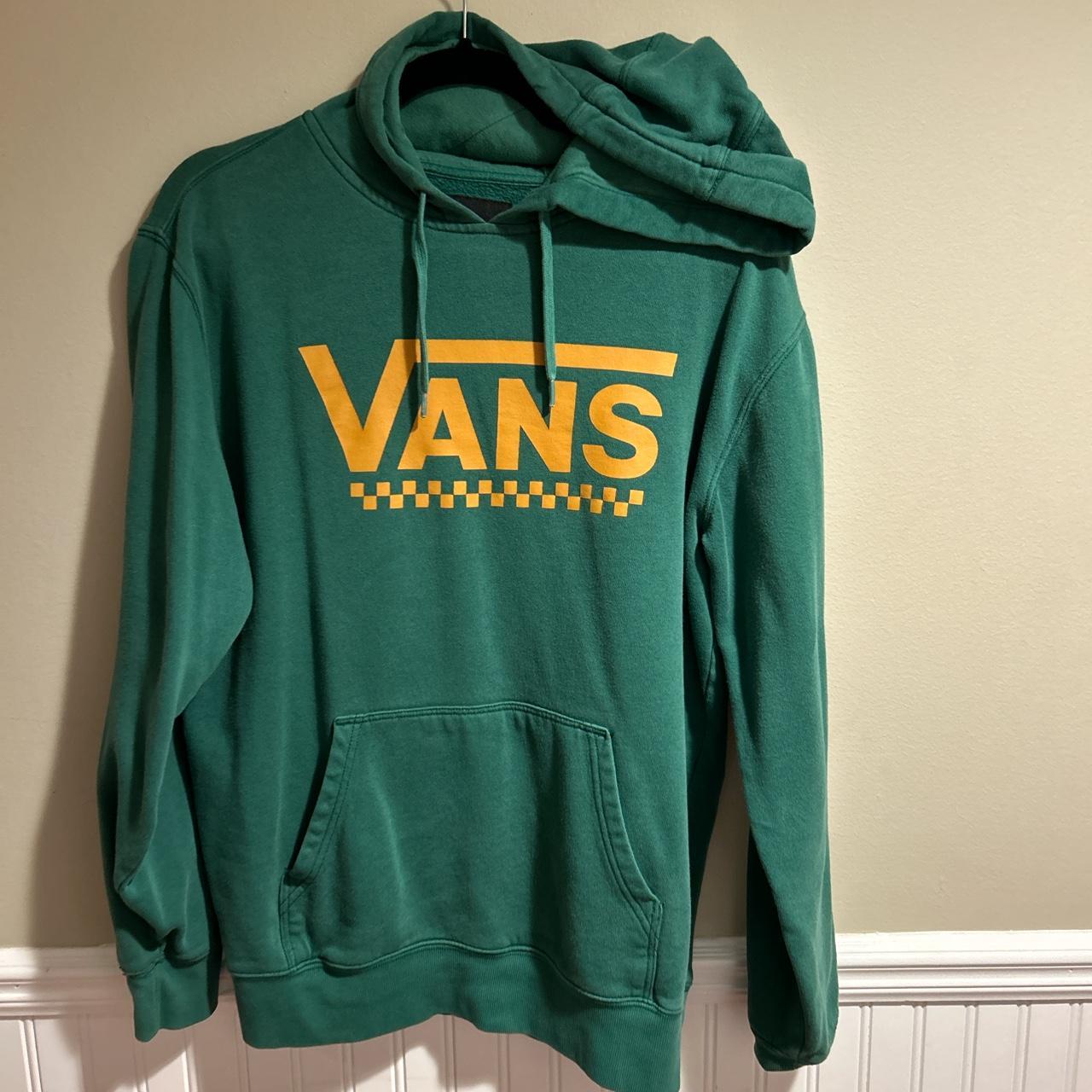 Small green and yellow vans hoodie Depop