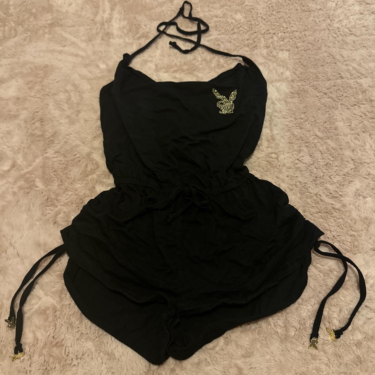 Vintage Playboy romper Ties at neck Fits from sizes... Depop