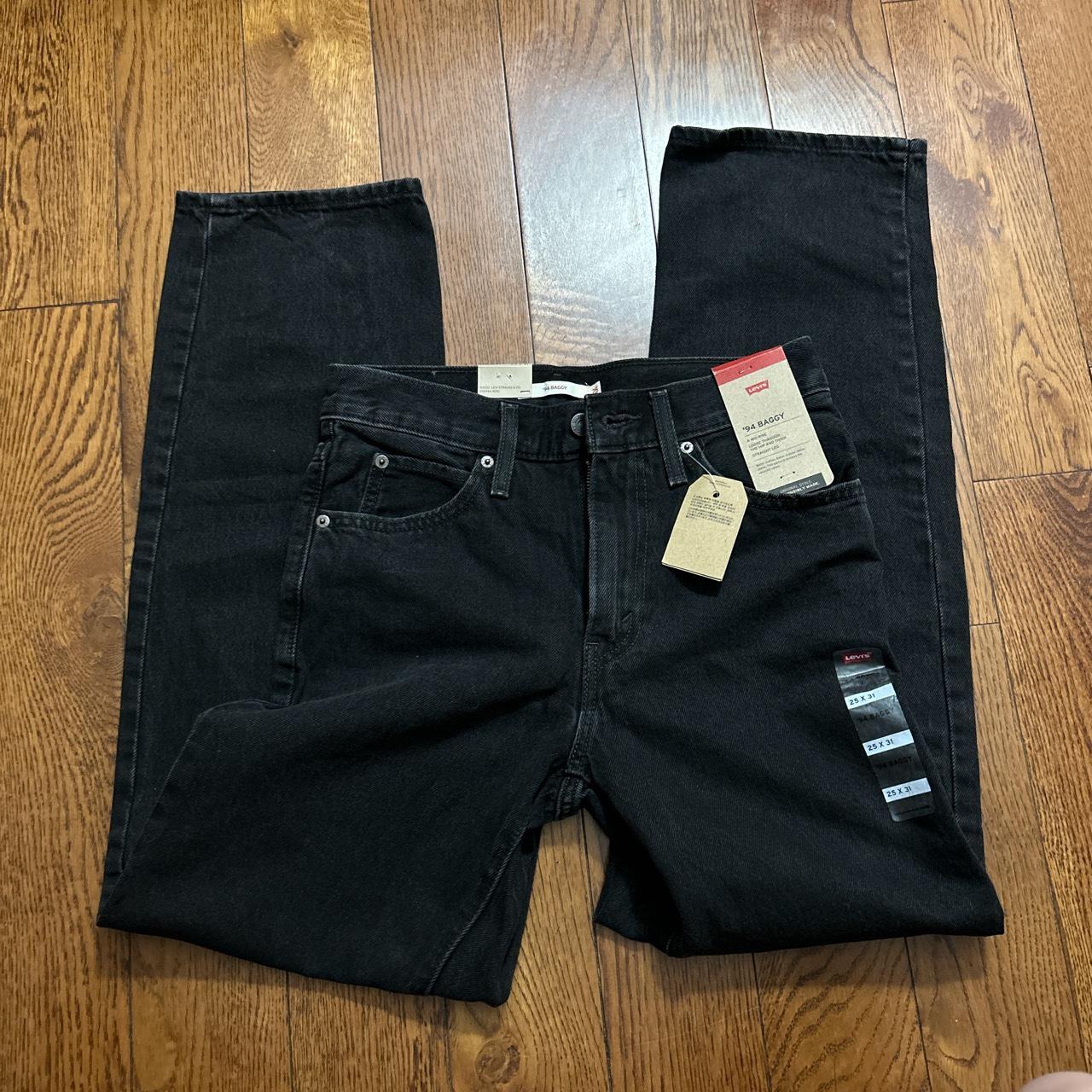 Levi’s 94 baggy Black Mid Rise Jeans/Pants - waist =... - Depop