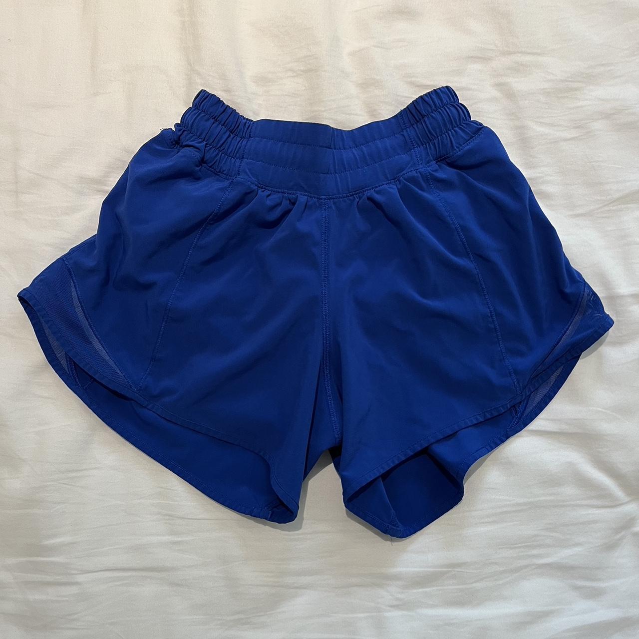 Lululemon Women's Blue and Navy Shorts | Depop