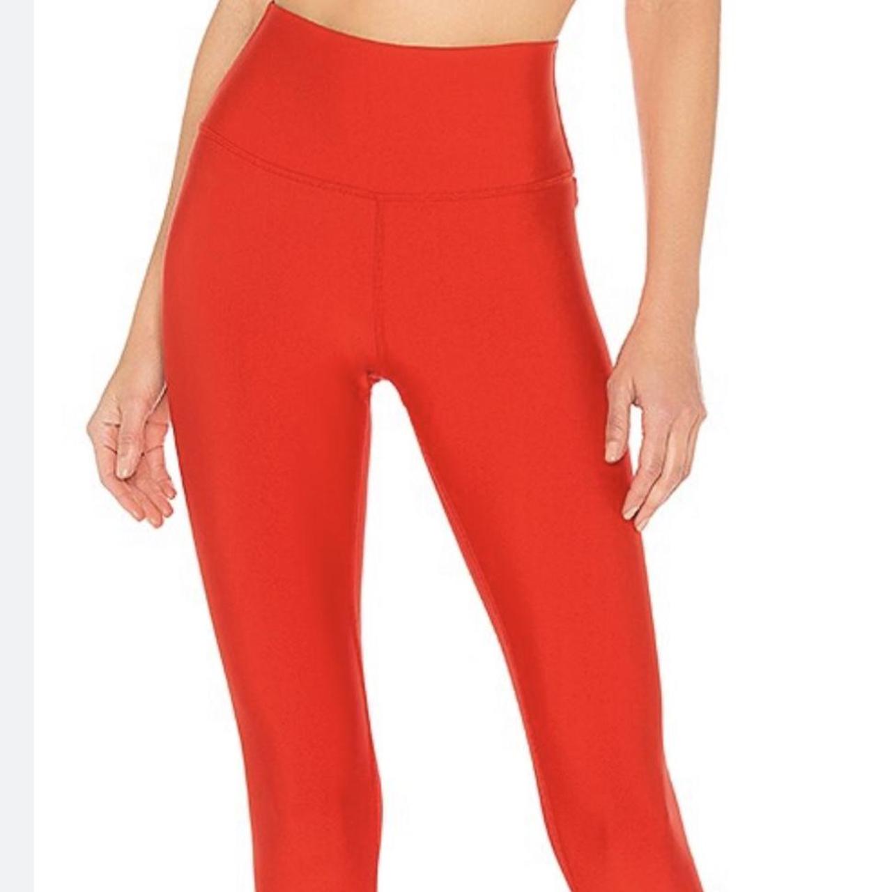 Alo yoga leggings red/pinkish color! Only worn a few - Depop