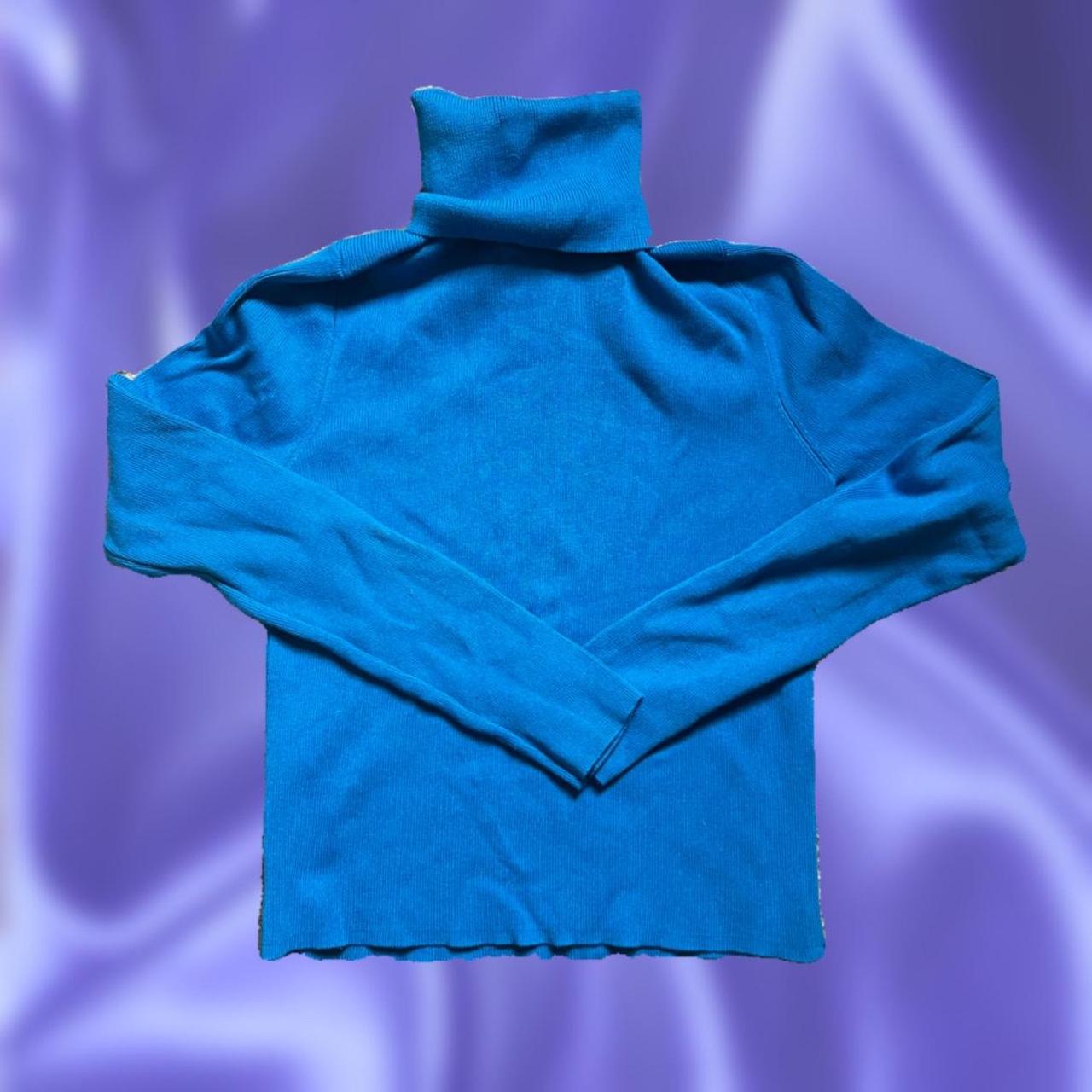 blue zara knit turtleneck only worn a handful of... Depop