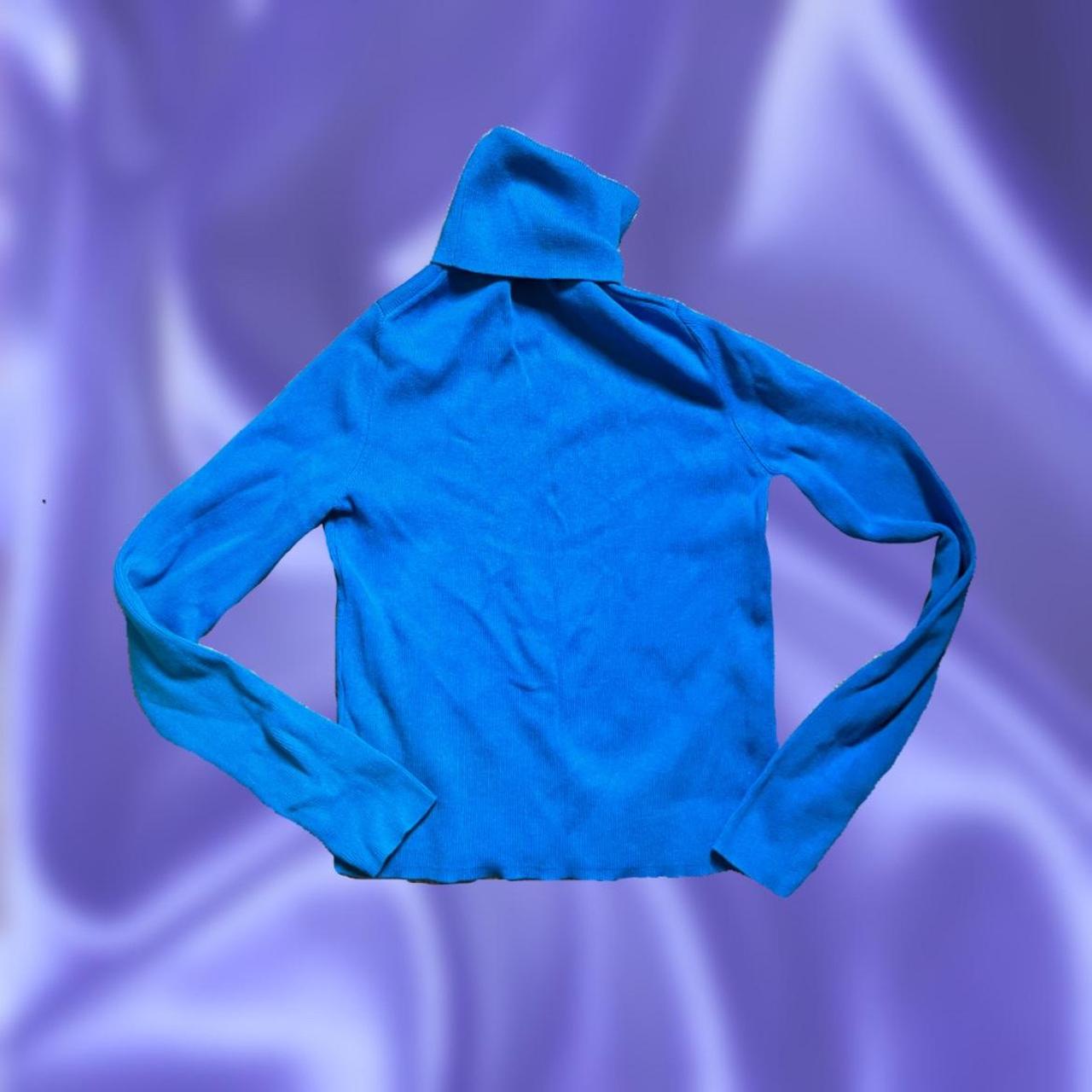 blue zara knit turtleneck only worn a handful of... Depop