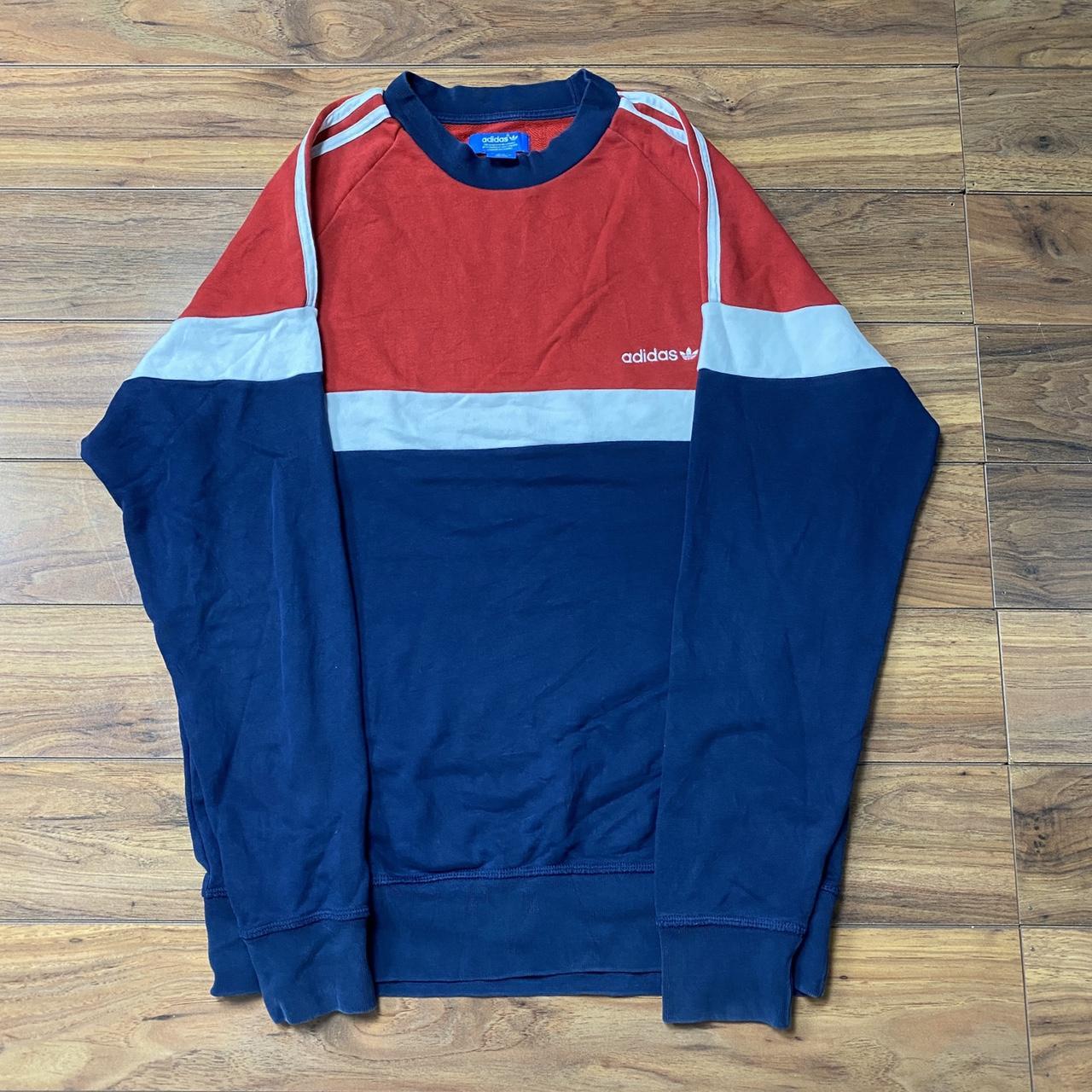 Navy retro Adidas Sweatshirt Vintage Adidas... - Depop