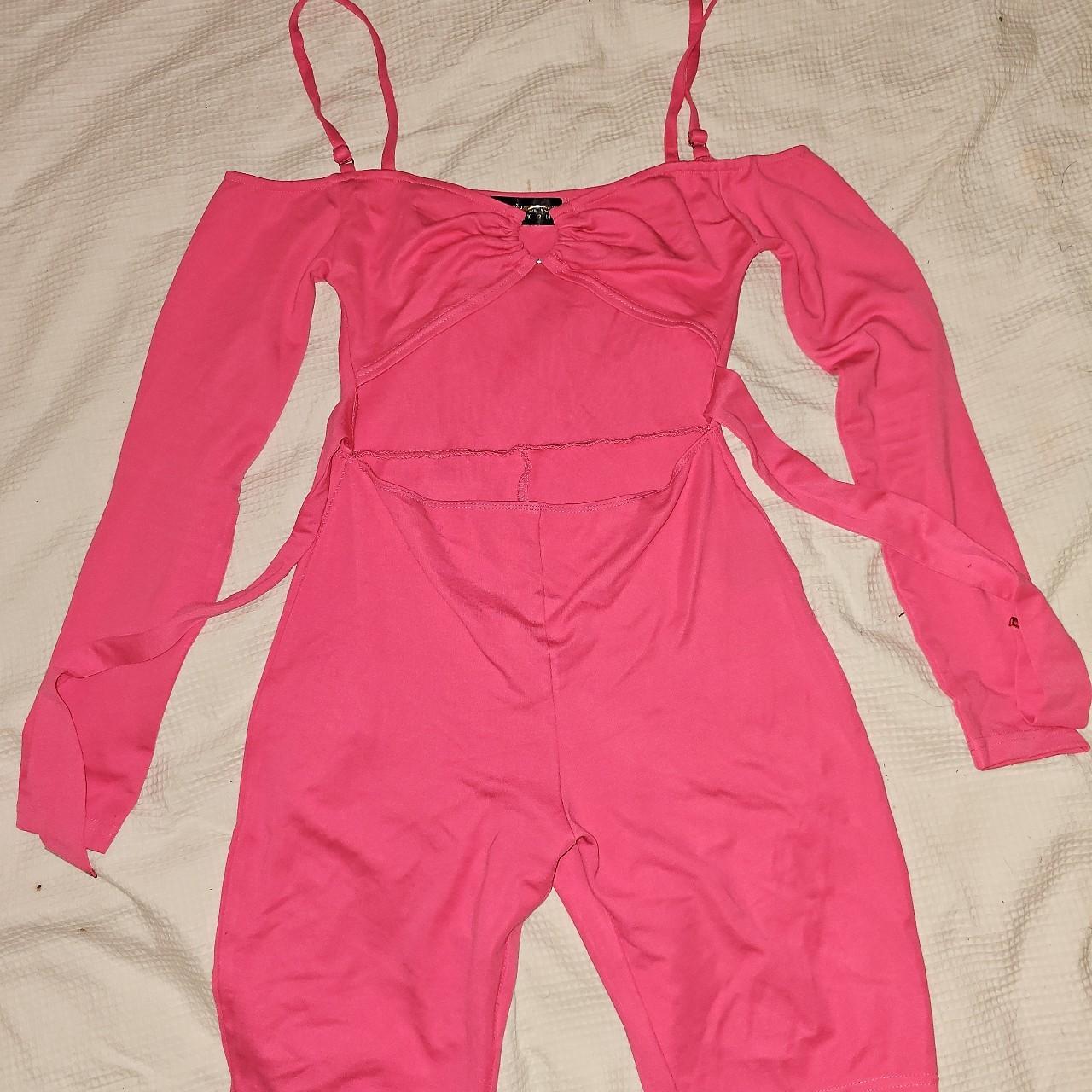 Barbie Pink shorts Jumpsuit - Maniere De Voir On... - Depop
