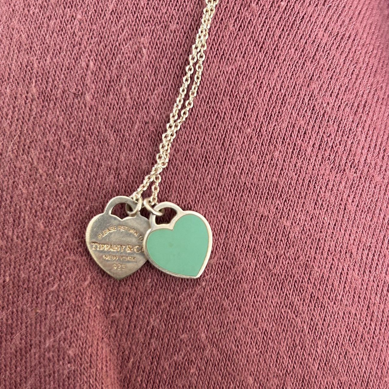 Tiffany necklace blue heart Looks brand new... - Depop