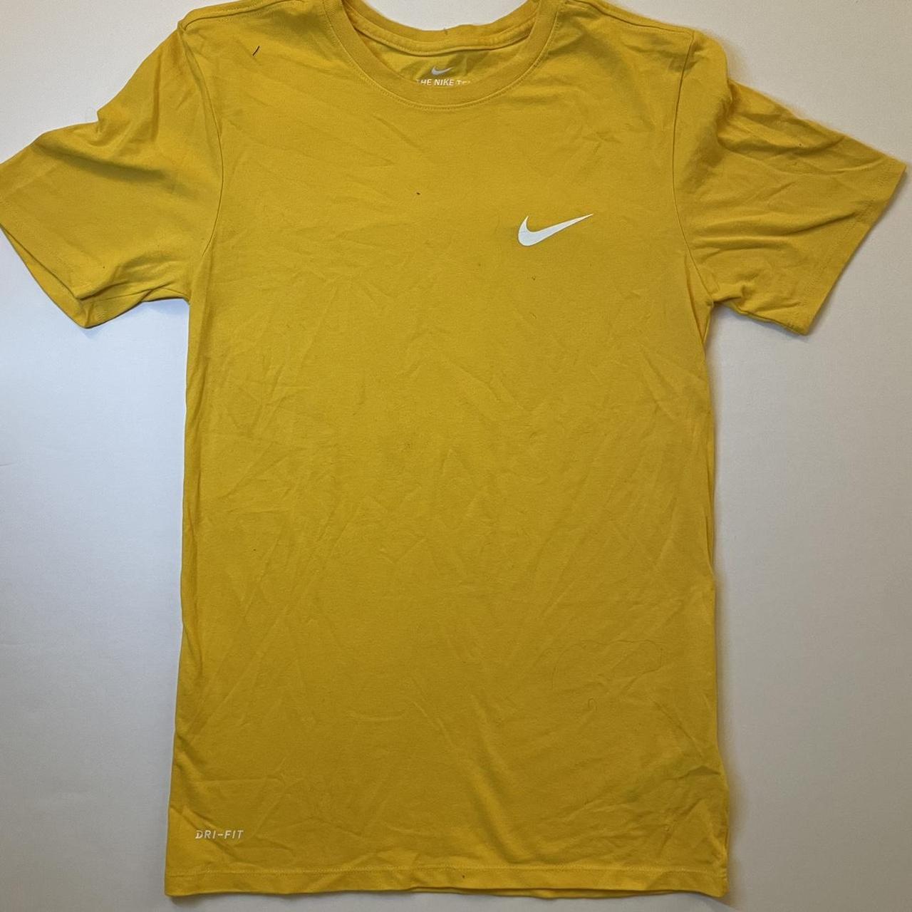 Nike Men's Yellow T-shirt | Depop