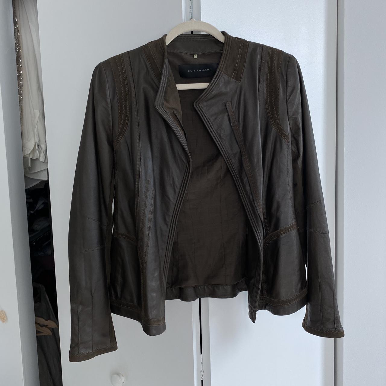 Elie tahari hotsell leather jacket