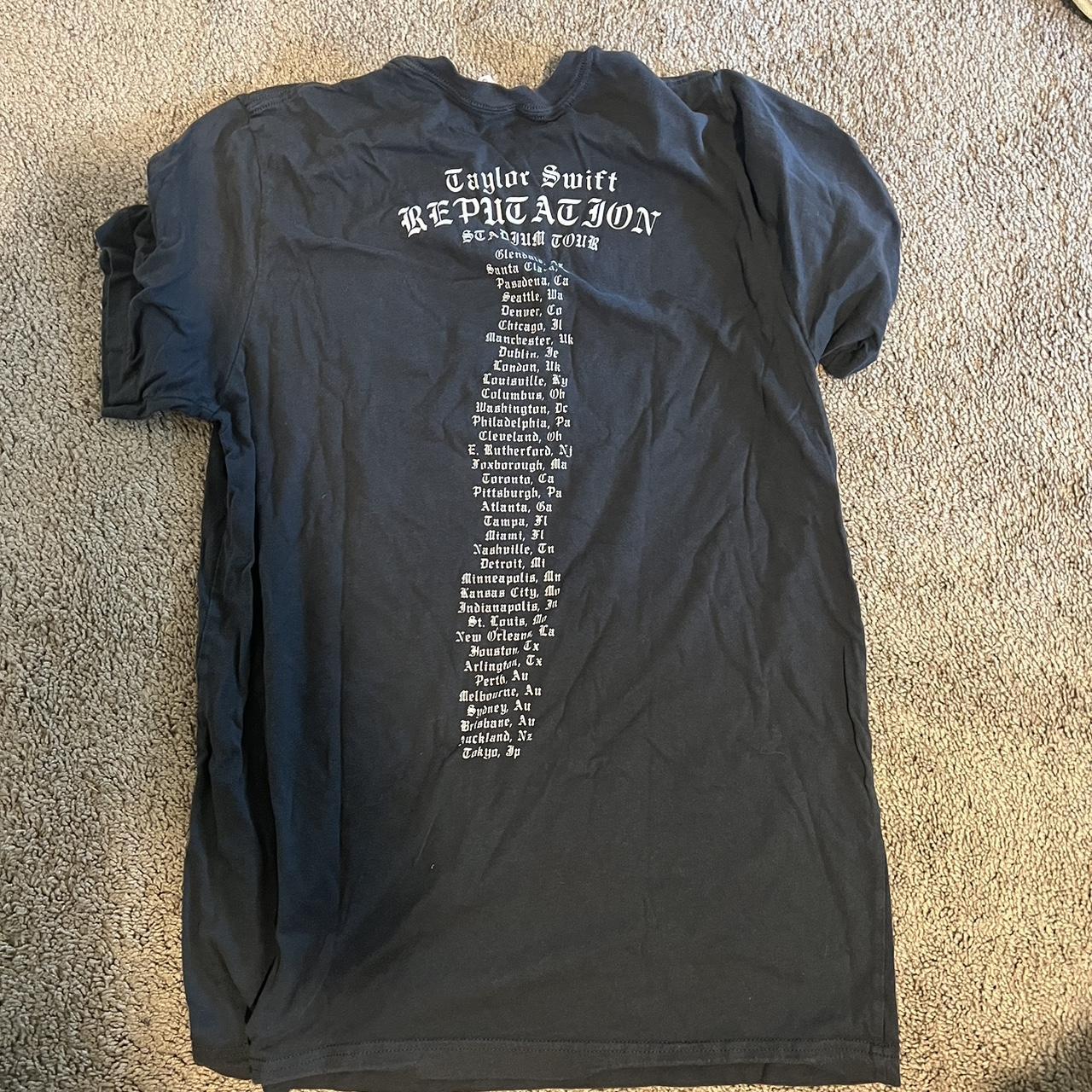 taylor swift merch reputation tour shirt barely worn... - Depop