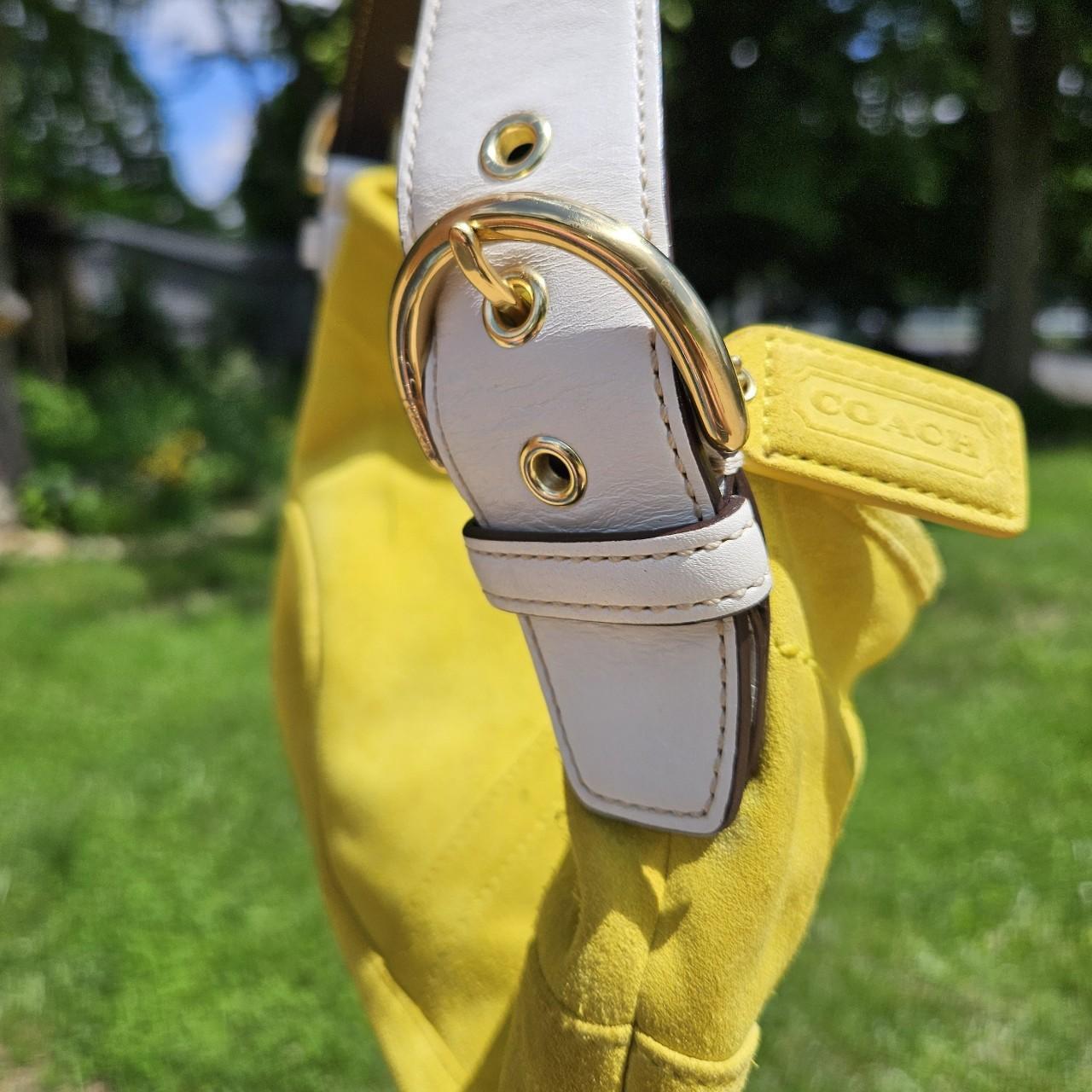 Vintage yellow/lime coach bag Y2k hobo bag | Depop