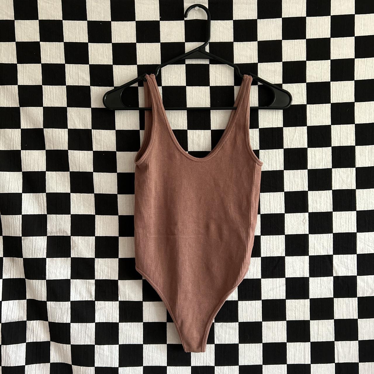 large Zara pink ribbed bodysuit Depop