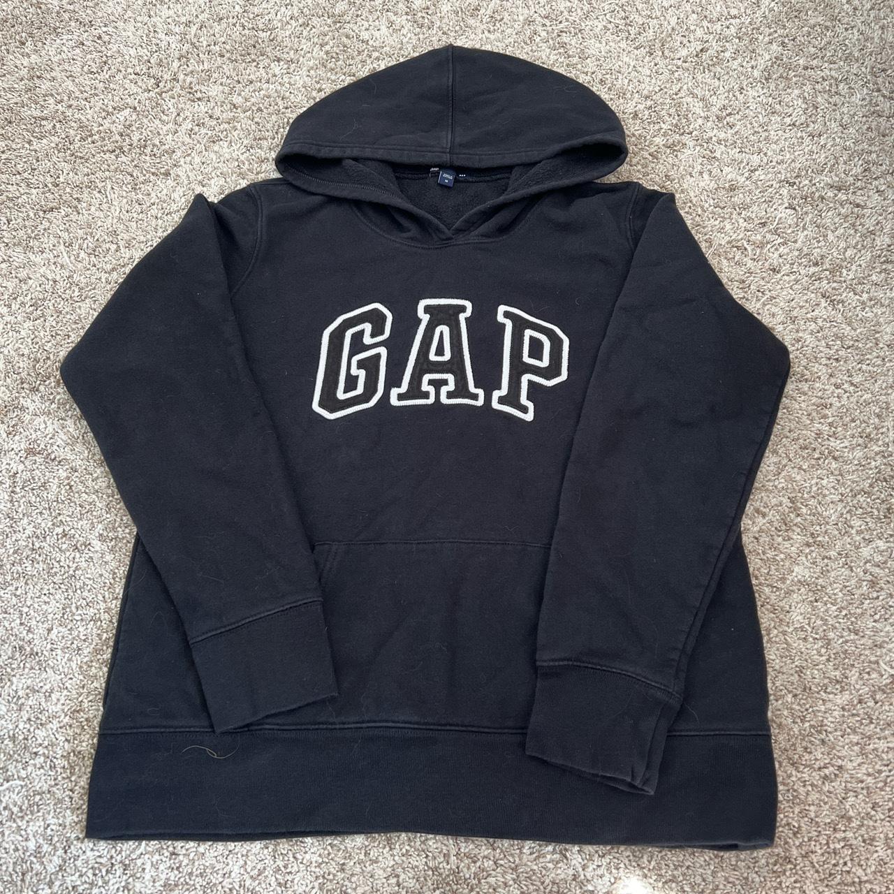 Vintage GAP black hoodie Size M - Depop