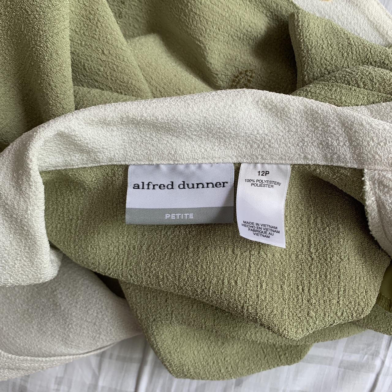 Alfred Dunner Women's Cream and Green Blouse (3)