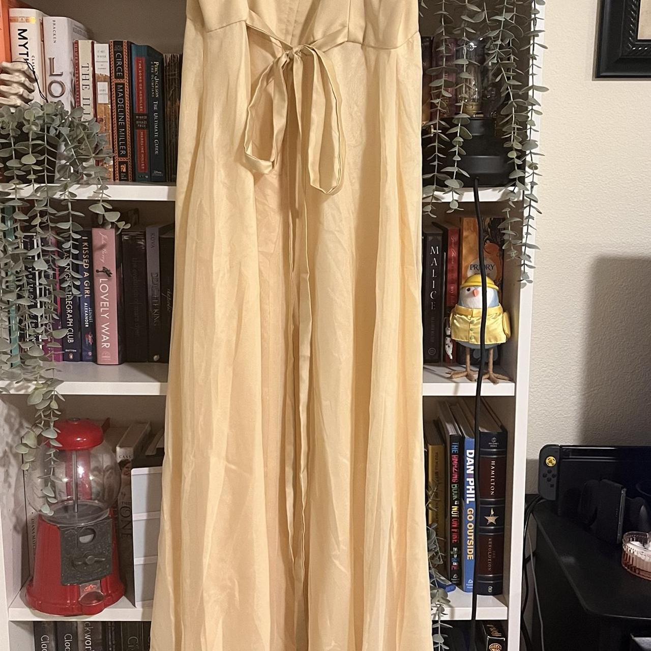 Late 90’s early 2000’s pale yellow formal dress.... - Depop