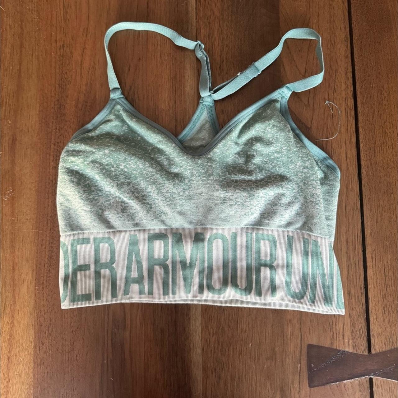 under armour ombré teal sports bra in a size small. - Depop