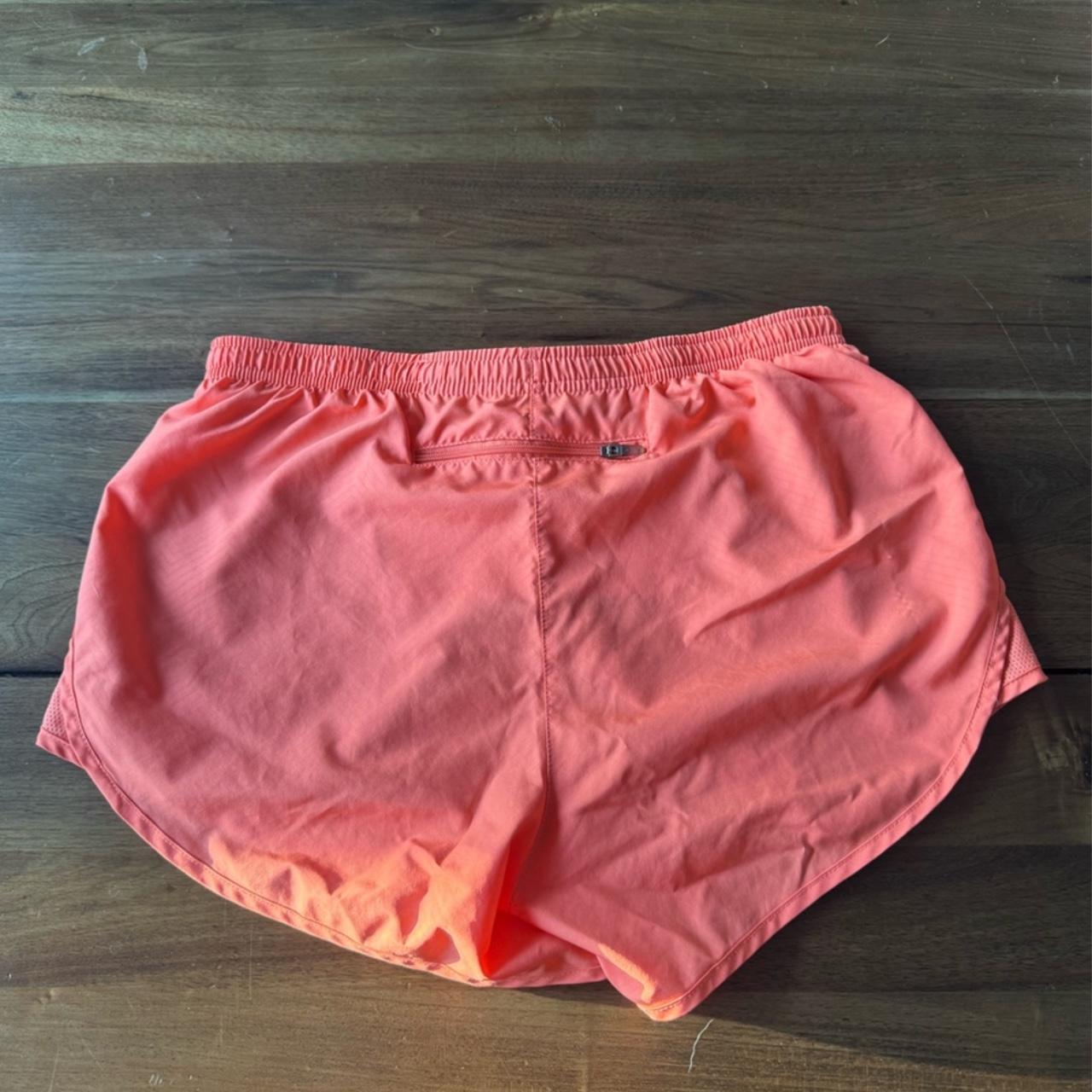 cute nike sweat shorts more of a peach color in - Depop