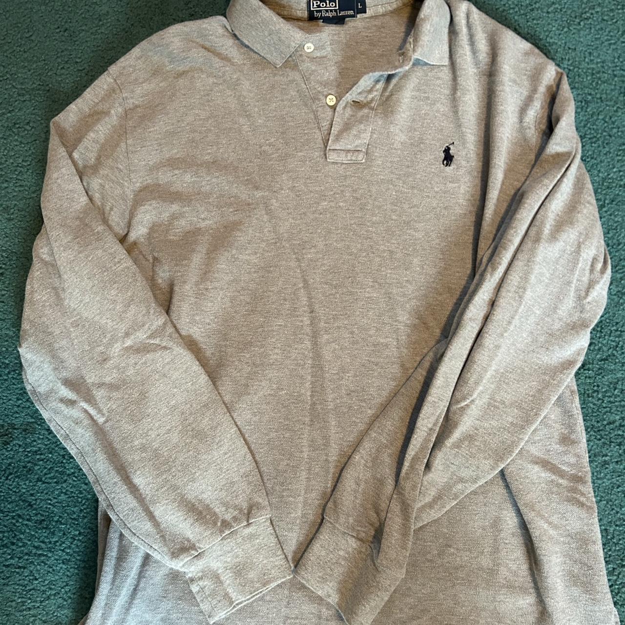 Polo Ralph Lauren Men’s Grey Polo-shirt. Size L - Depop