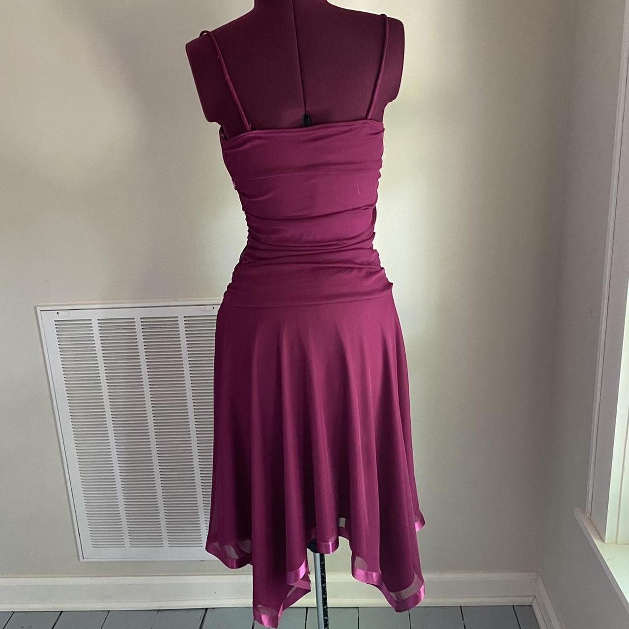 y2k dress handkerchief hem sequin... Depop