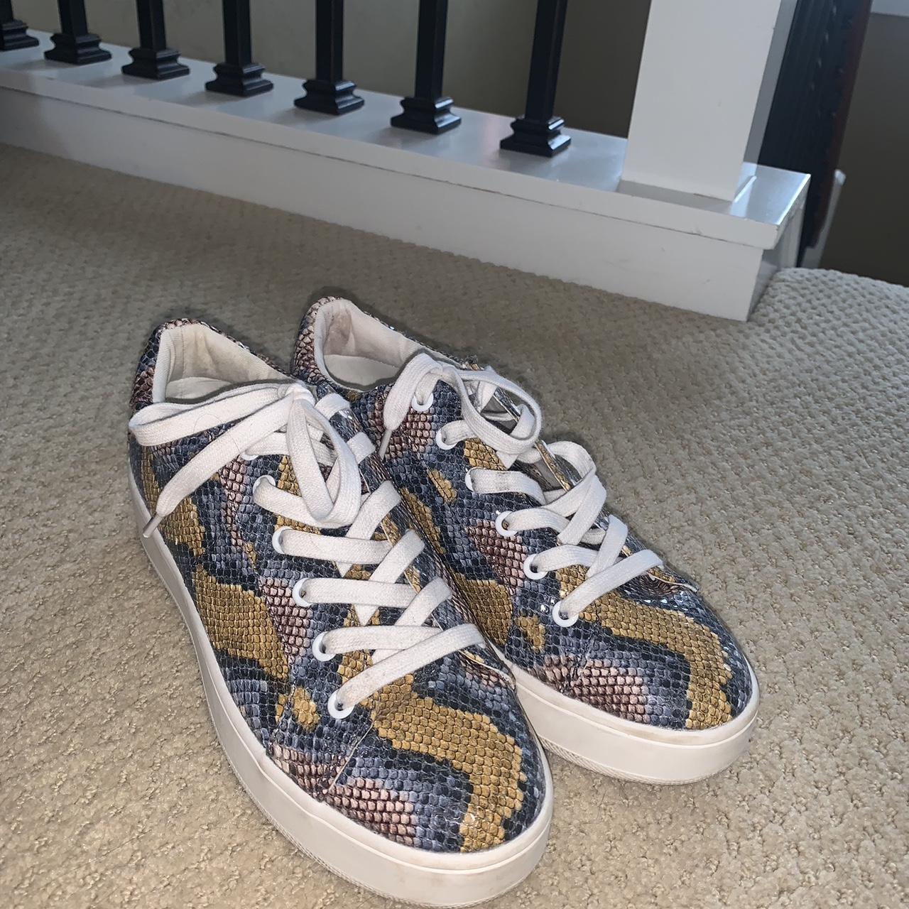 Steve Madden platform snakeskin sneakers Barely... - Depop