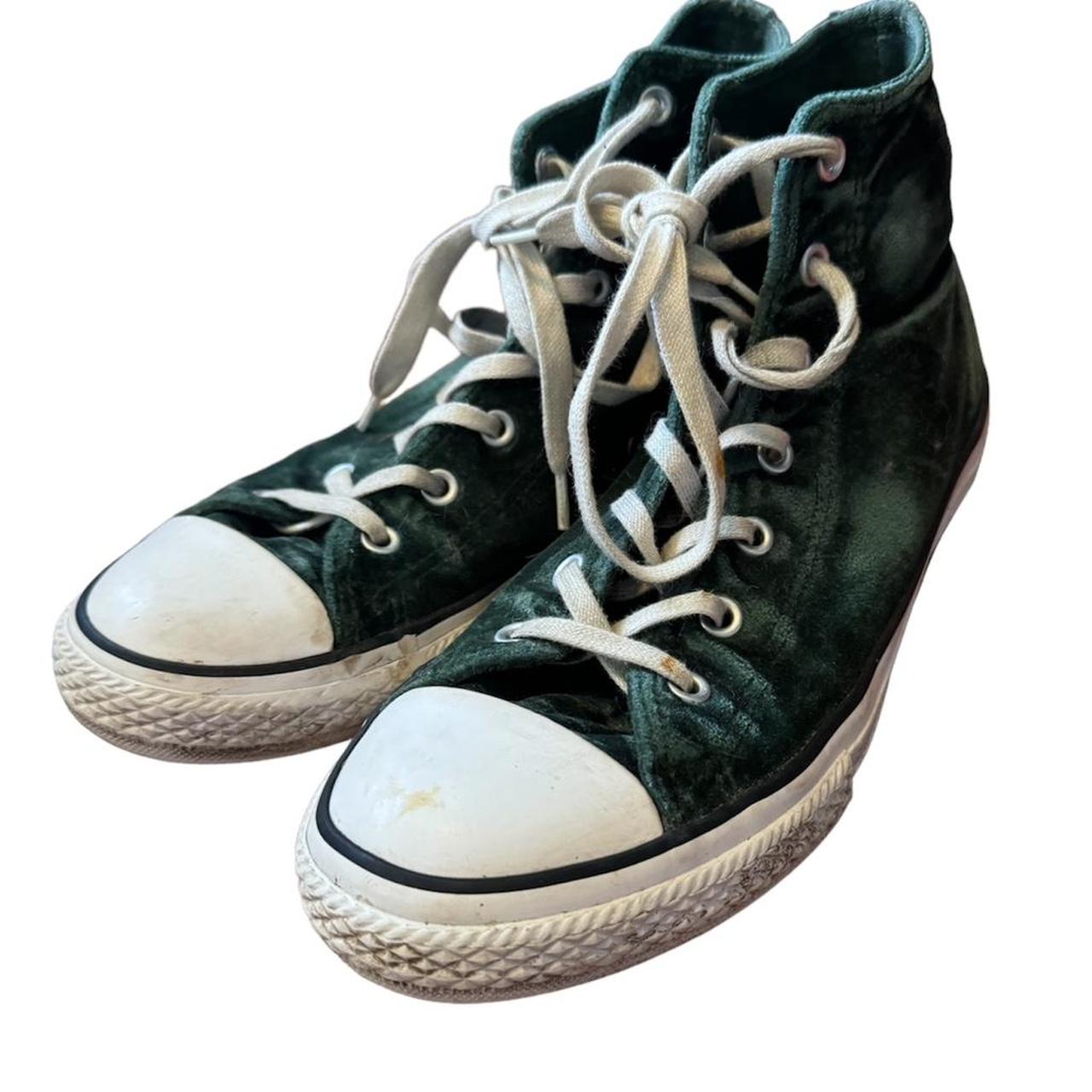 Green velvet converse on sale