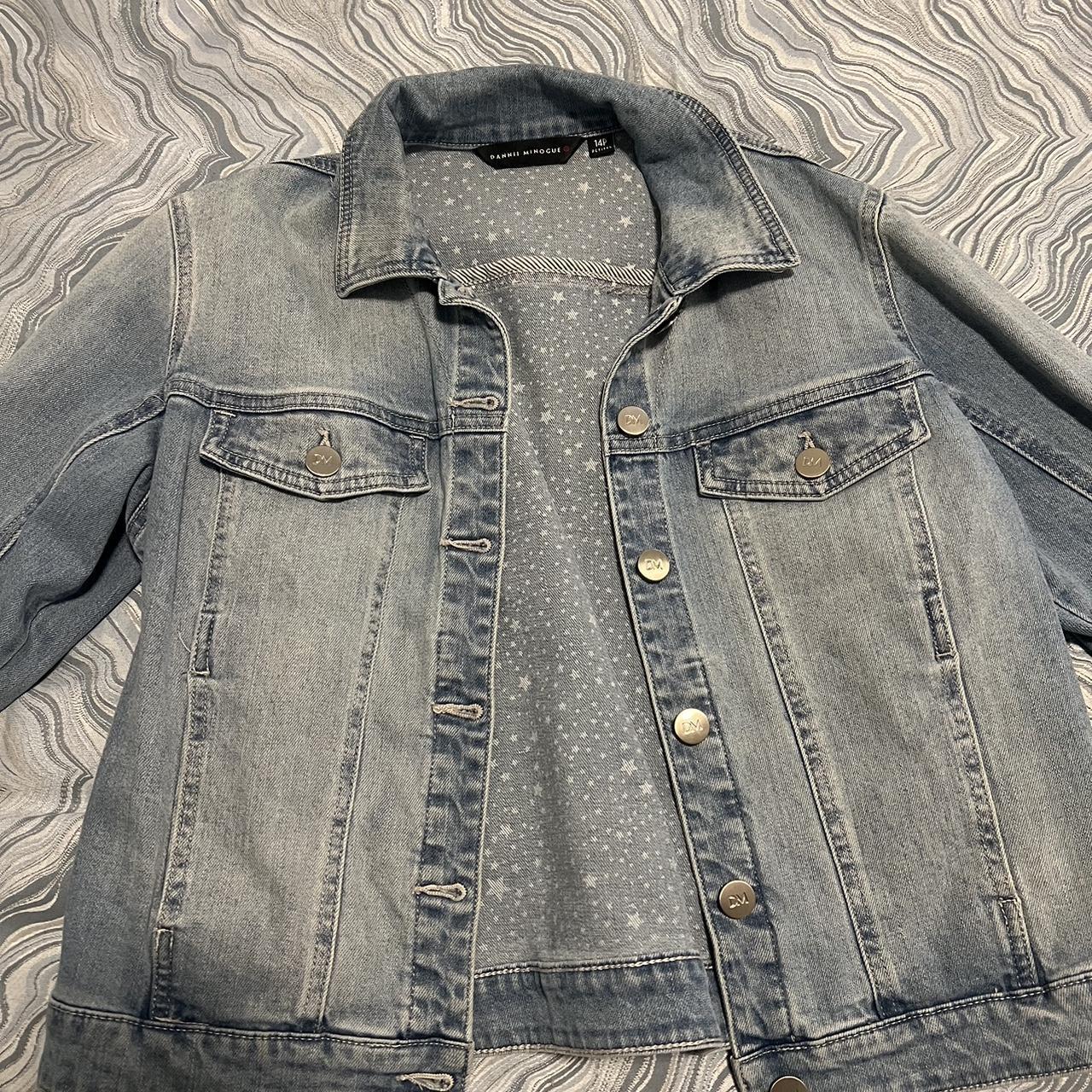 Dannii Minogue Denim Jacket Size 14 PETITE Depop