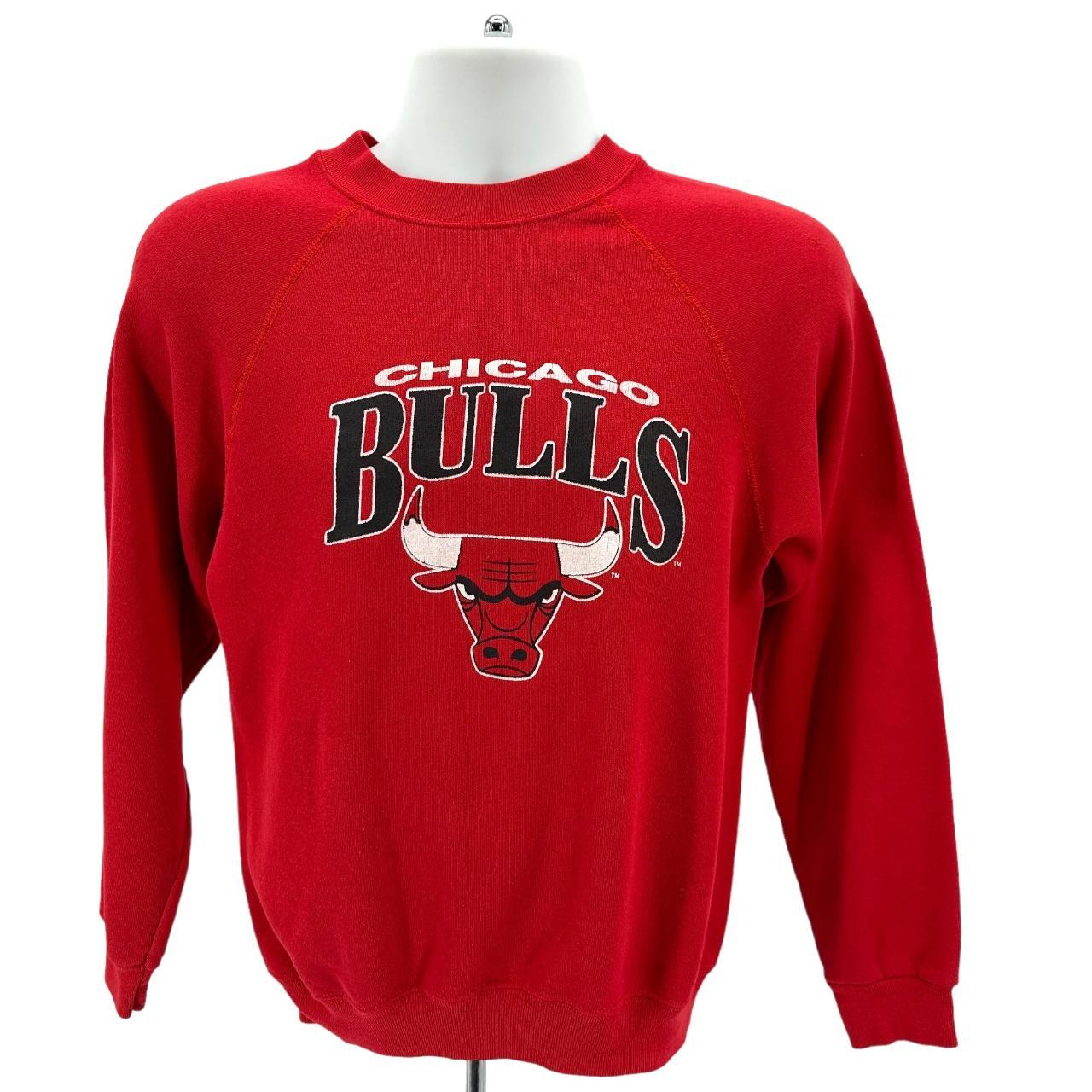 Vintage Artex Chicago Bulls Red Graphic Sweatshirt... - Depop