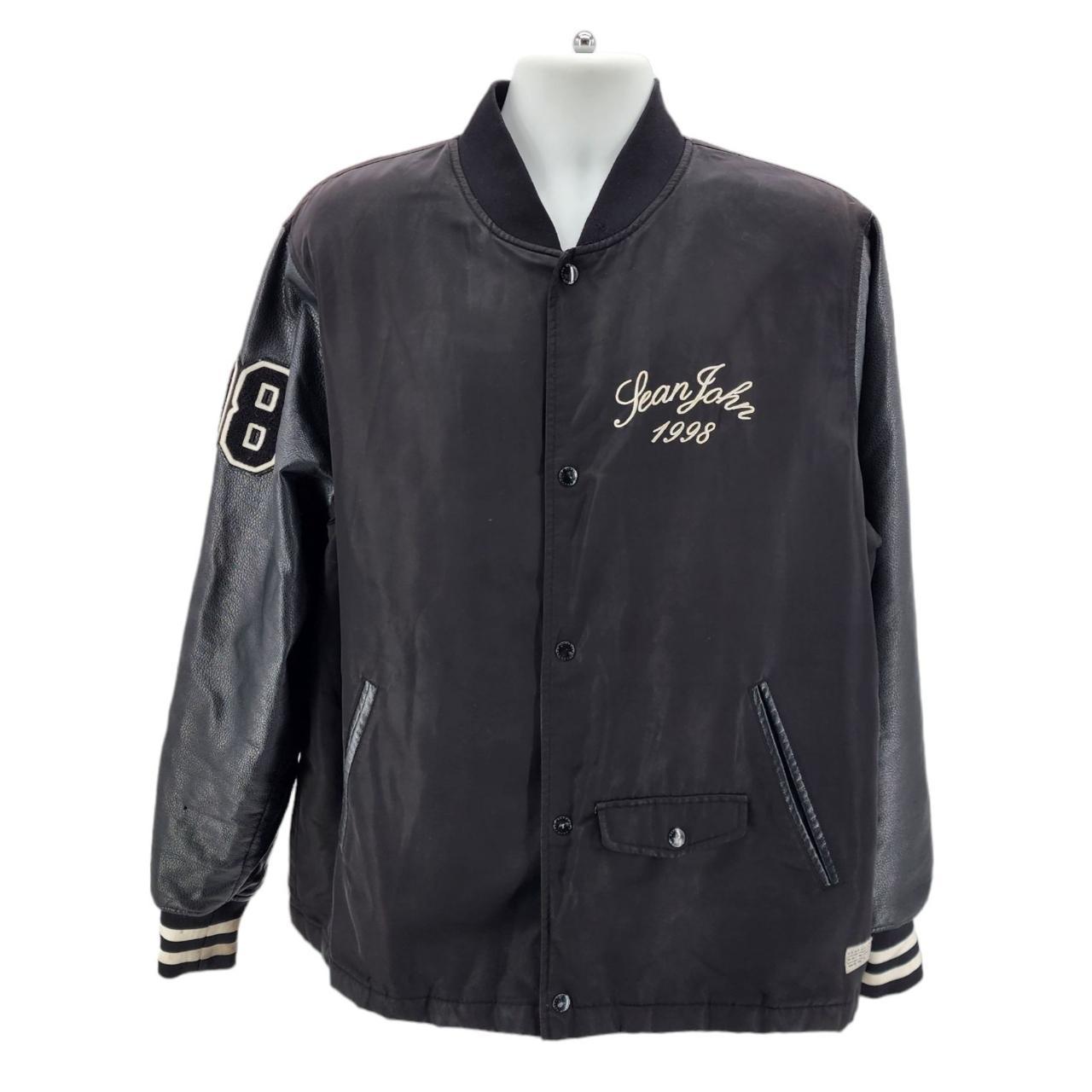 Vintage Sean John 1998 Black Varsity Jacket Men's...