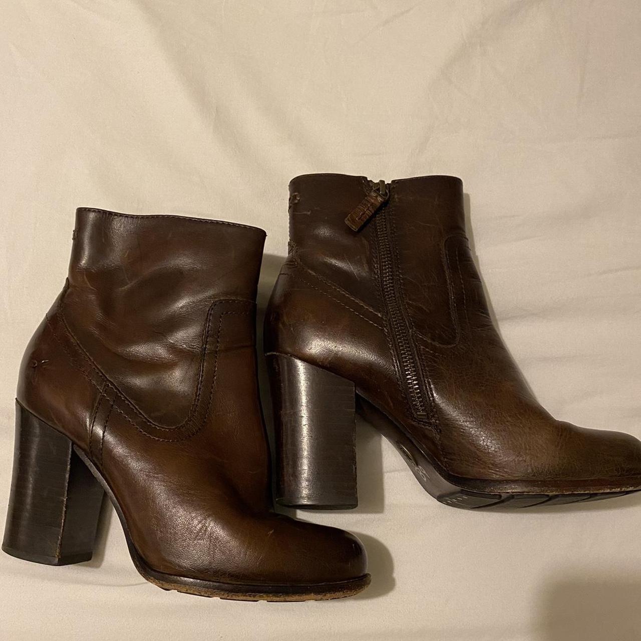 frye brown leather boots