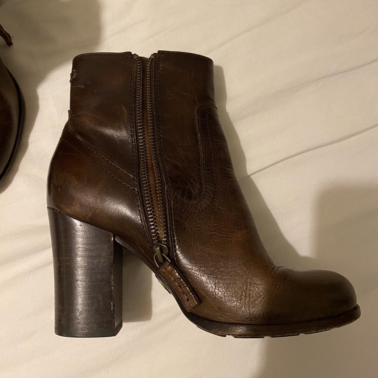 frye brown leather boots