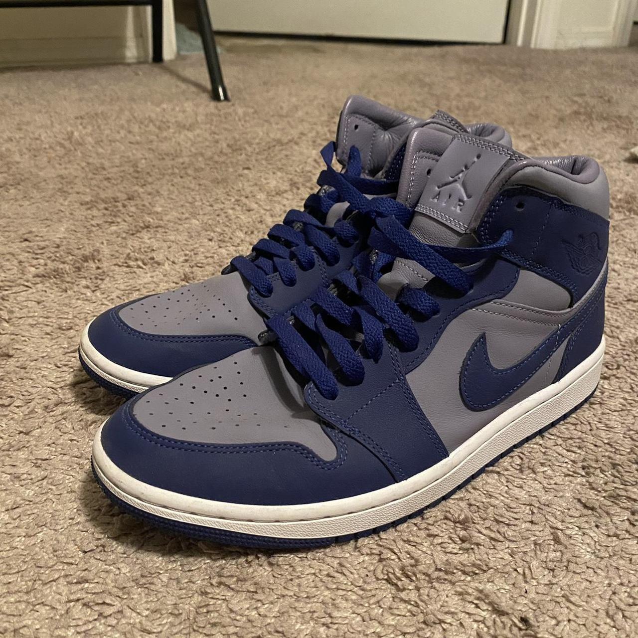 Jordan 1 mid SE “Iron Purple Deep Royal” Size 8.5... - Depop