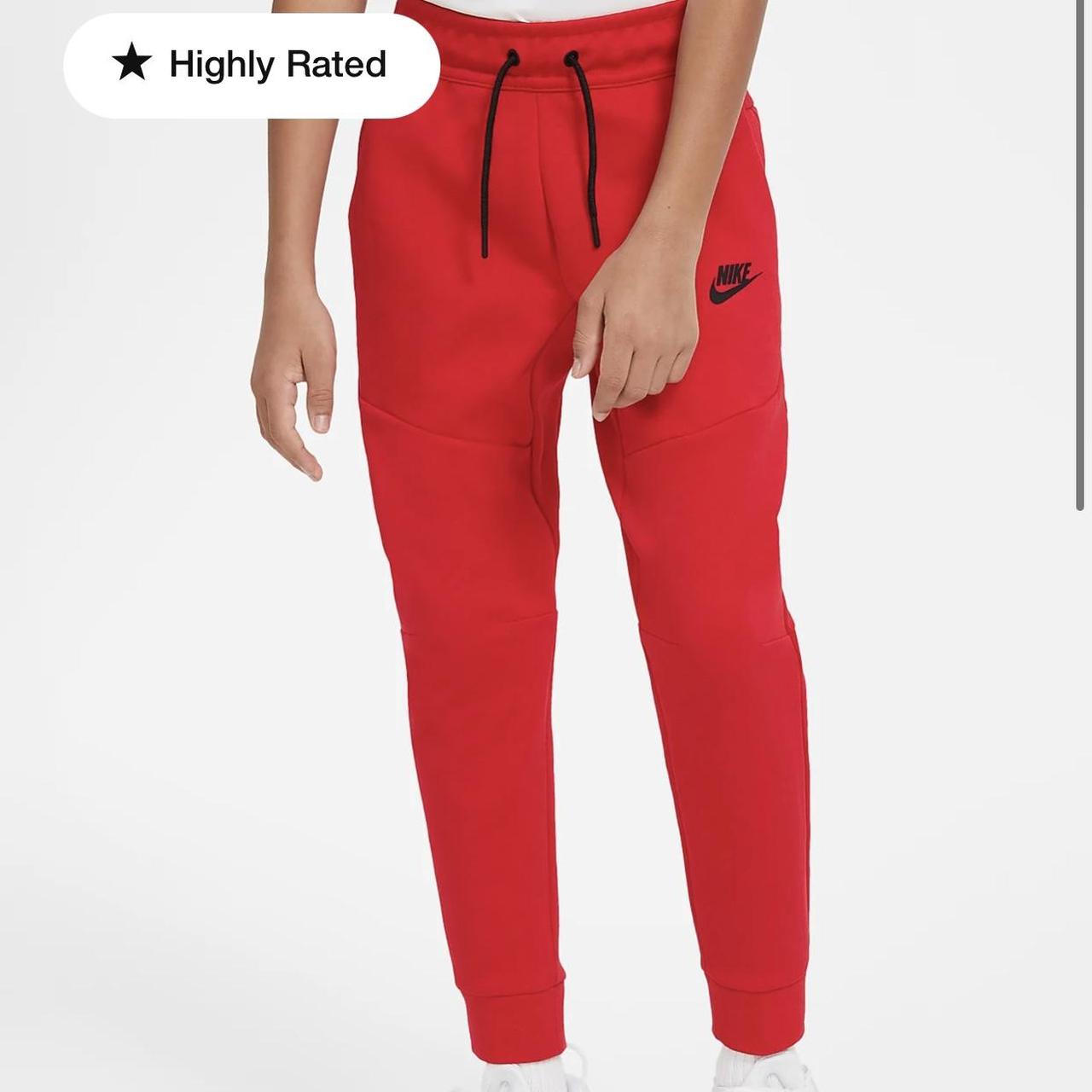 Size small Red Nike tech tracksuit bottoms niketech Depop