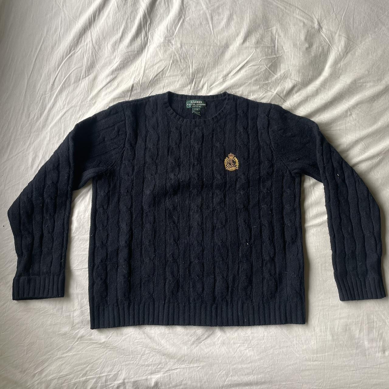 Vintage Lauren by Ralph Lauren knit sweater size... - Depop