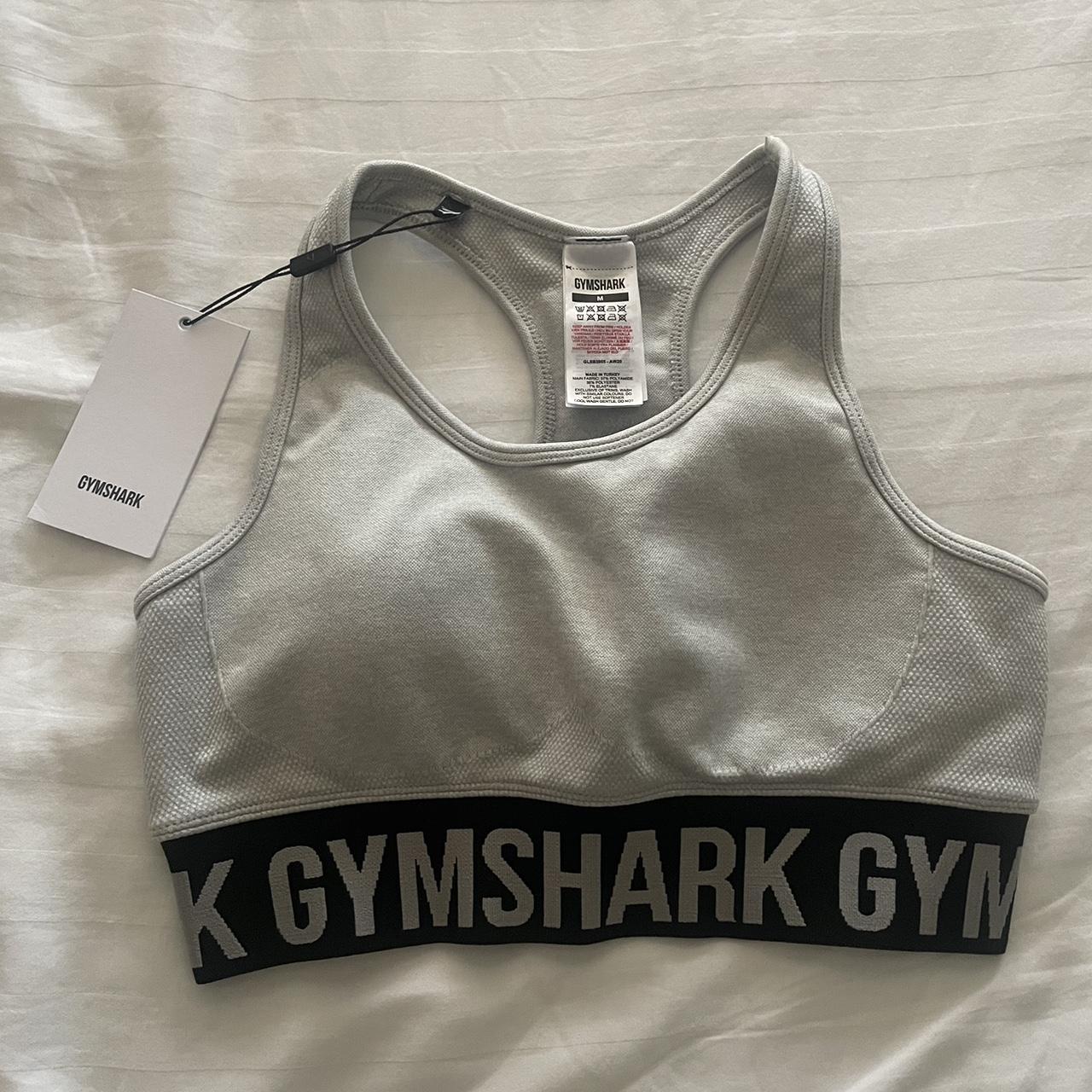 Brand new grey gymshark sports bra medium sportbra... Depop